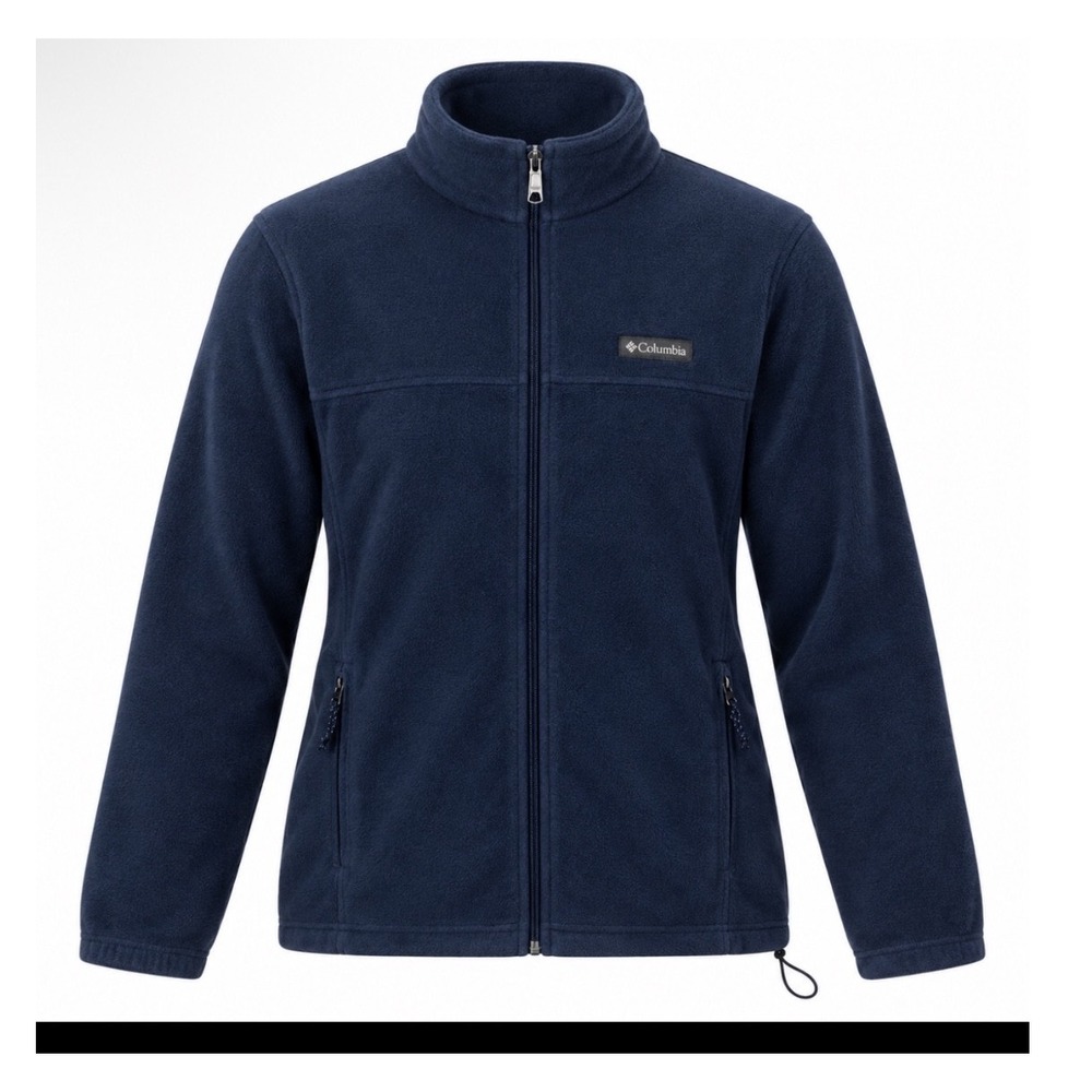 Columbia Benton Springs Fleece Jacket Navy Blue Full Zip WM3220 Mens Small